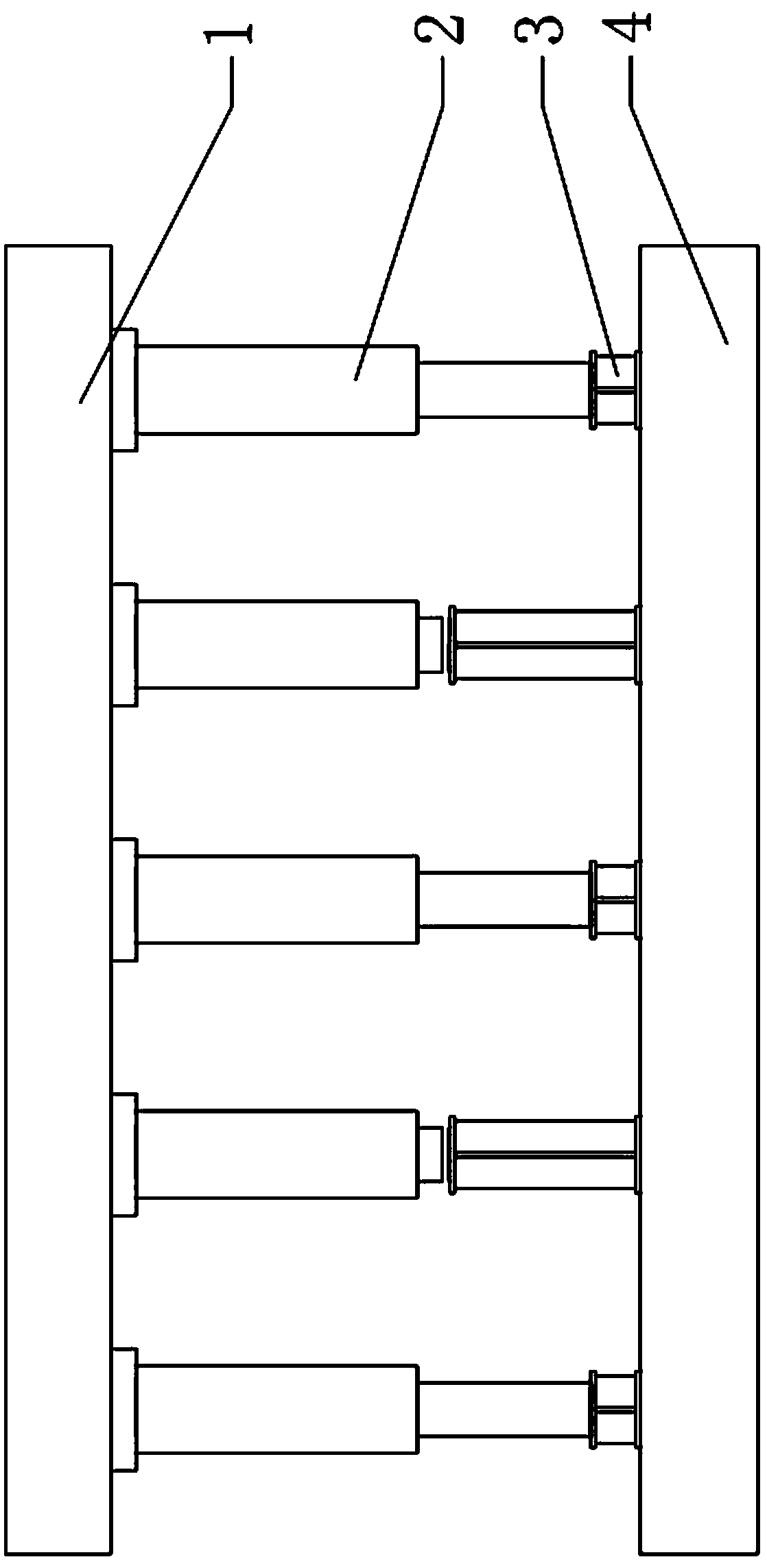 Building long-stroke redescending-free multi-point synchronous jacking method