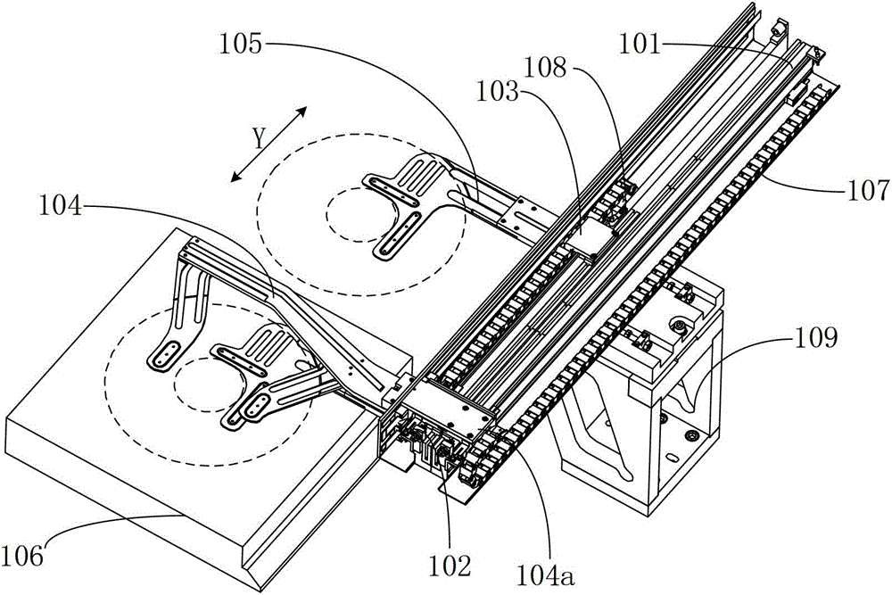 Device and method for linear exchange of silicon wafers