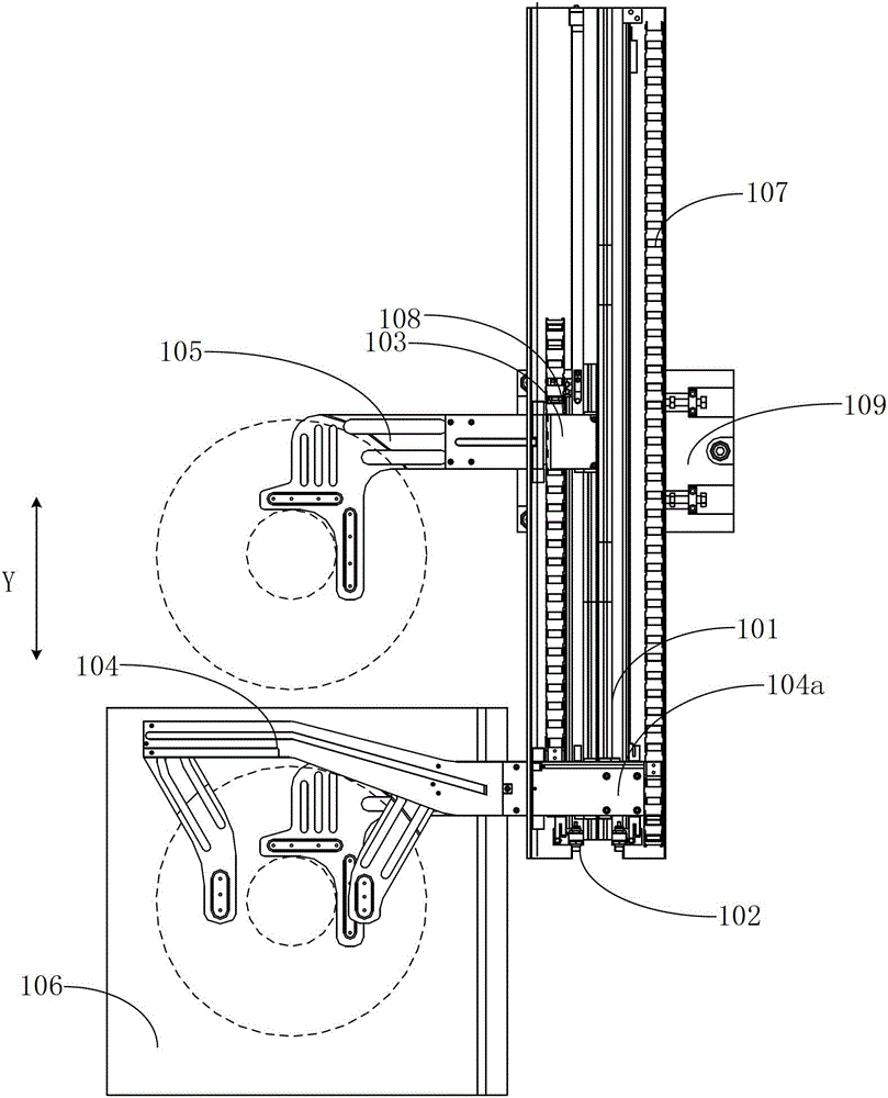 Device and method for linear exchange of silicon wafers