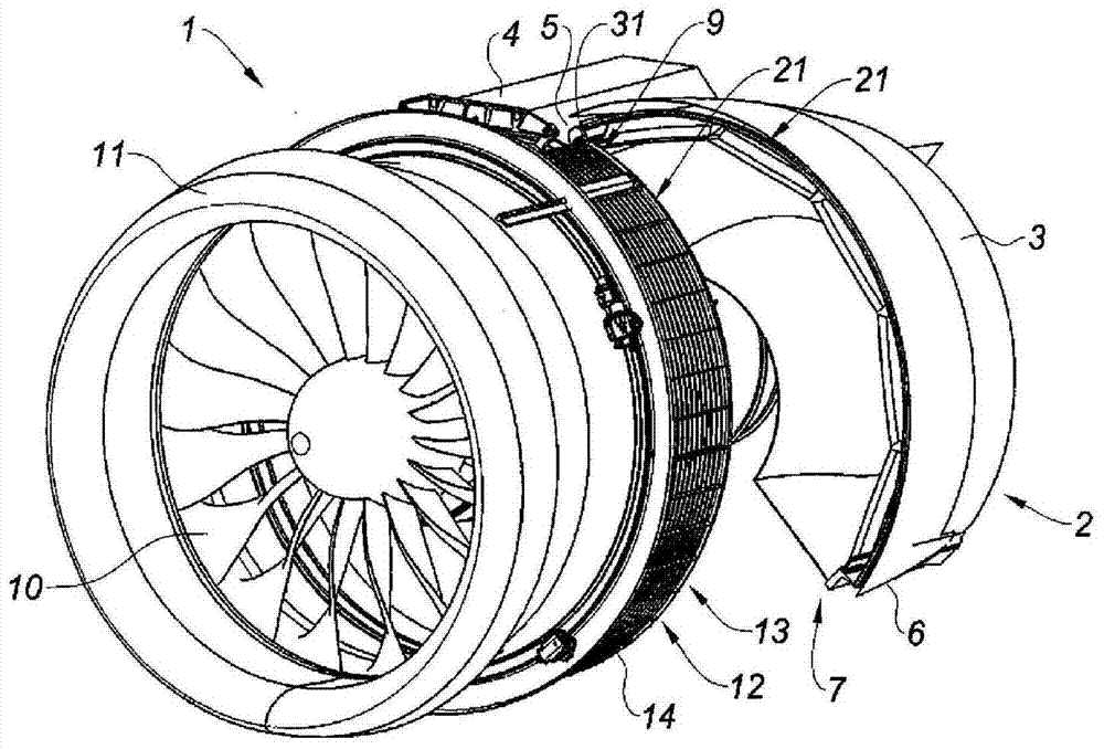 Nacelle thrust reverser and nacelle equipped with at least one reverser