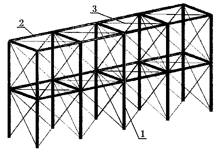 Frame composed of rigid construstion element and flexible construction element