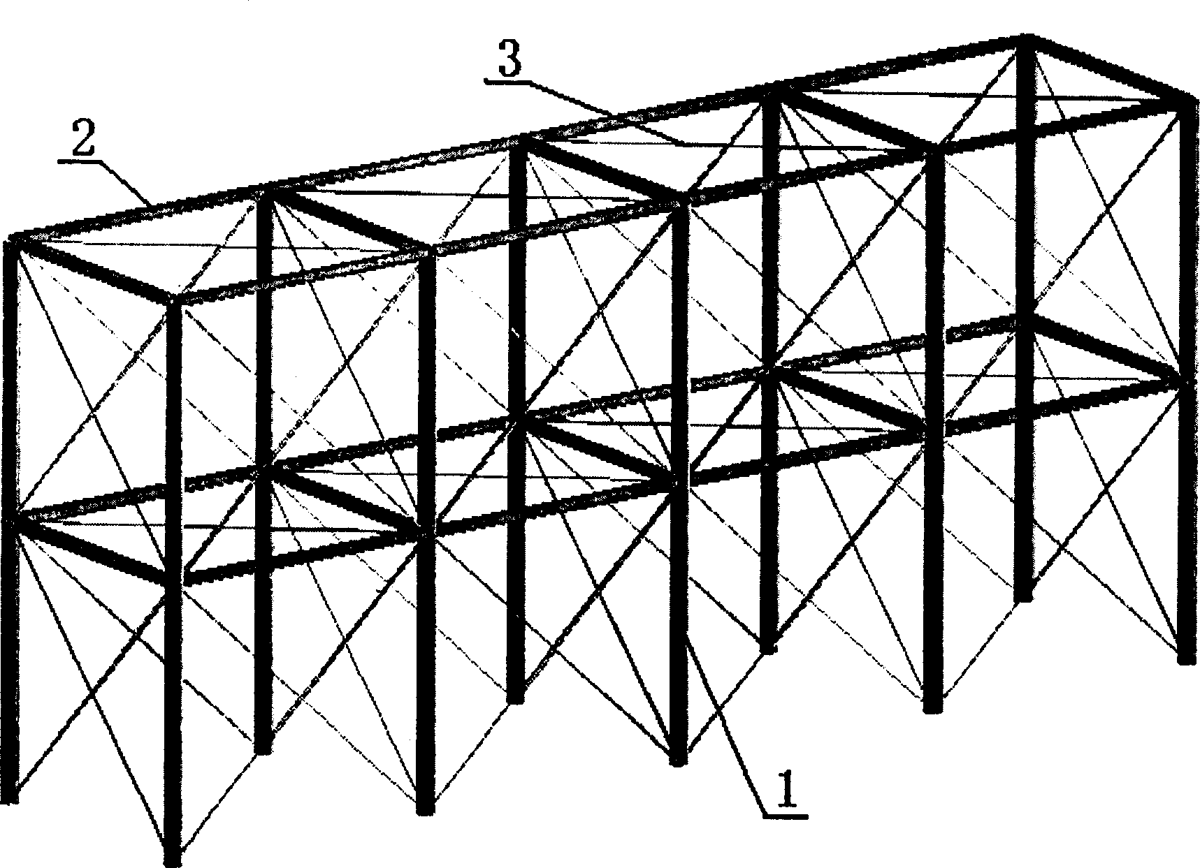 Frame composed of rigid construstion element and flexible construction element