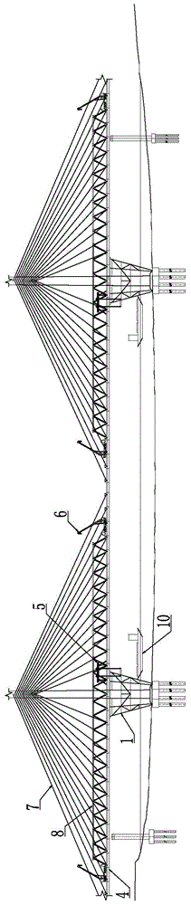 Long-span cable stayed bridge steel truss girder mounting method