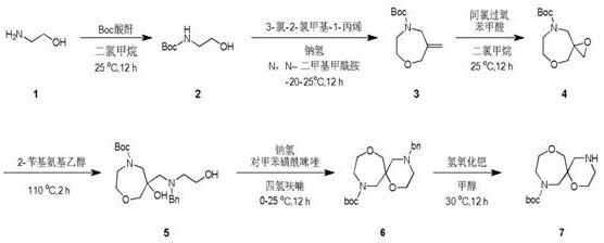 Preparation method of tert-butyl-1,8-dioxa-4,11-diazaspiro[5.6]dodecane-11-carboxylate