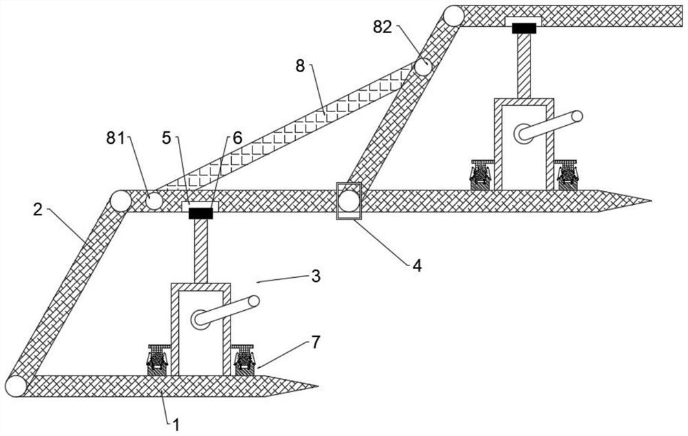High slope retaining wall structure and construction method