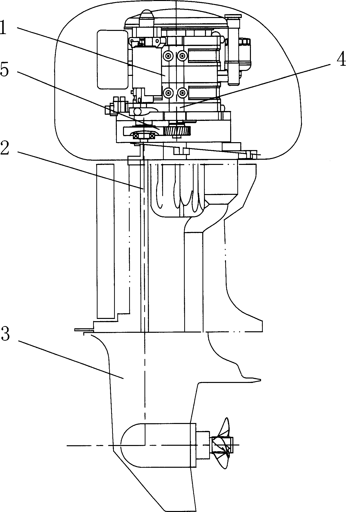 Outboard machine driven by triangle rotor engine