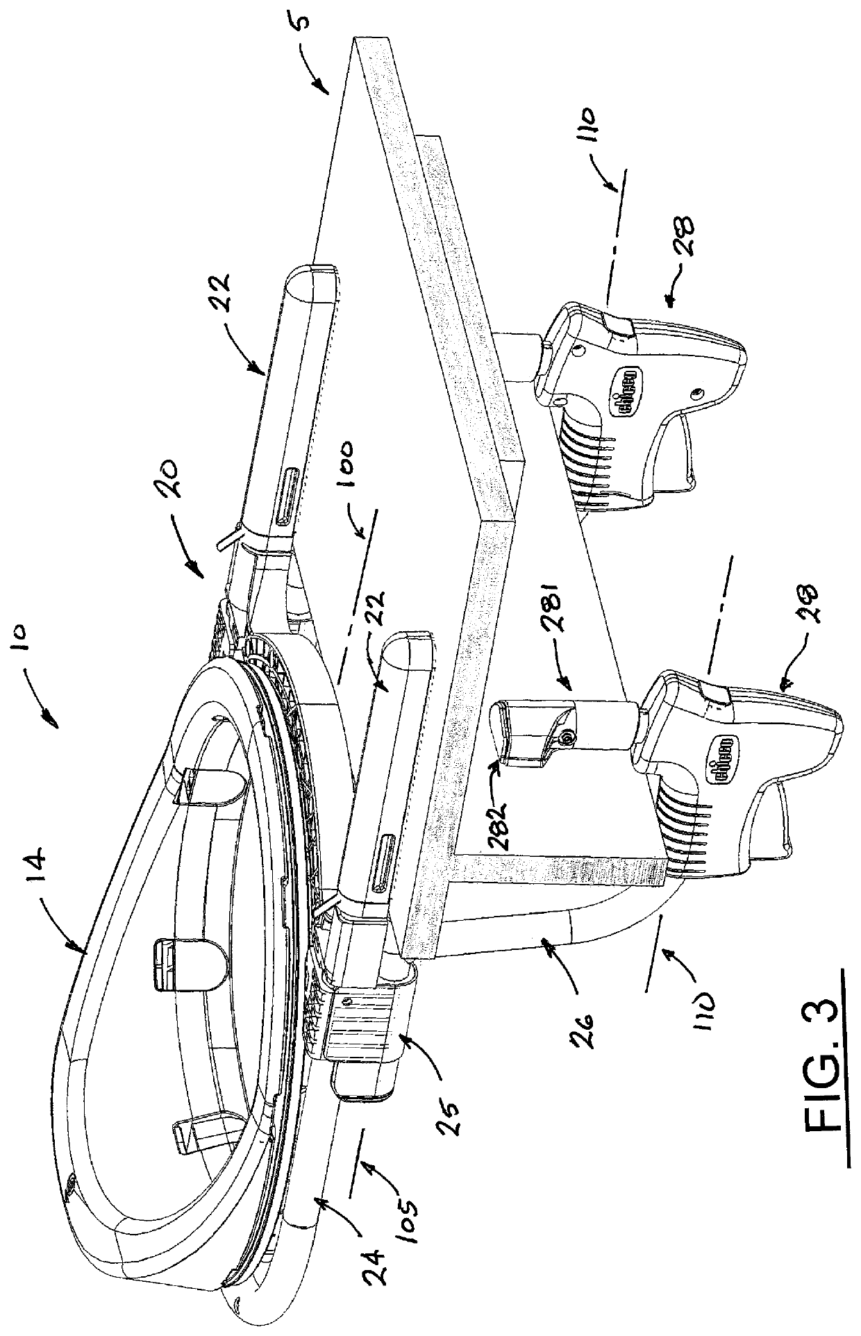 Rotatable clip-on table seat