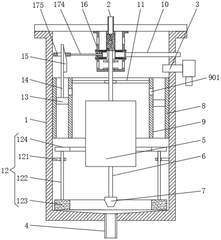 Slag discharging and water draining device for gas pipeline