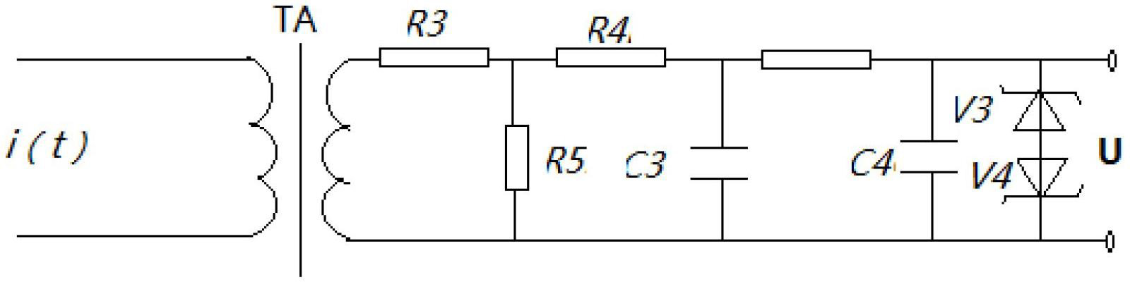 Analogue quantity inputting circuit for transformer substation