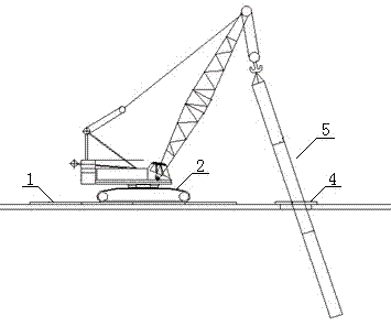 Pier piling method based on crawler type engineering machine