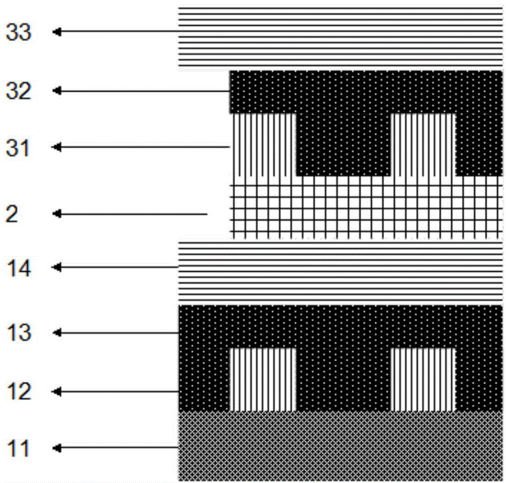 Three-dimensional array-intersected array resistive random access memory and method for manufacturing the memory