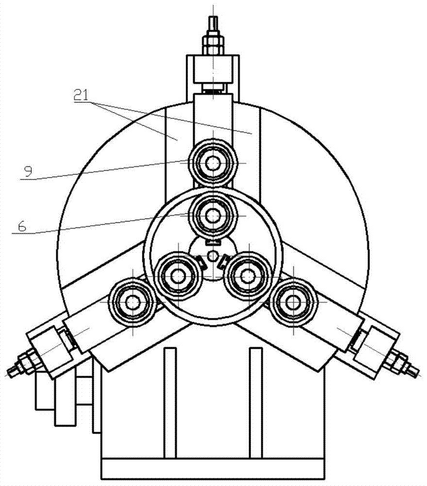Opposite roller spin forming device