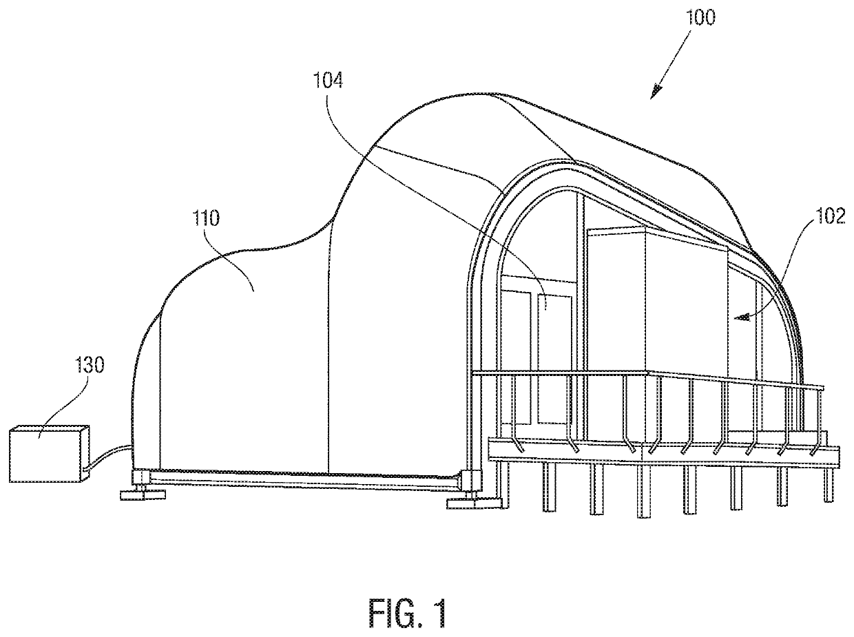 Apparatus and method for passively cooling an interior