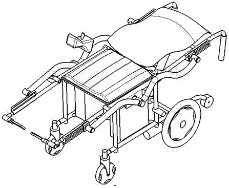 Linked-control electric reclining wheelchair