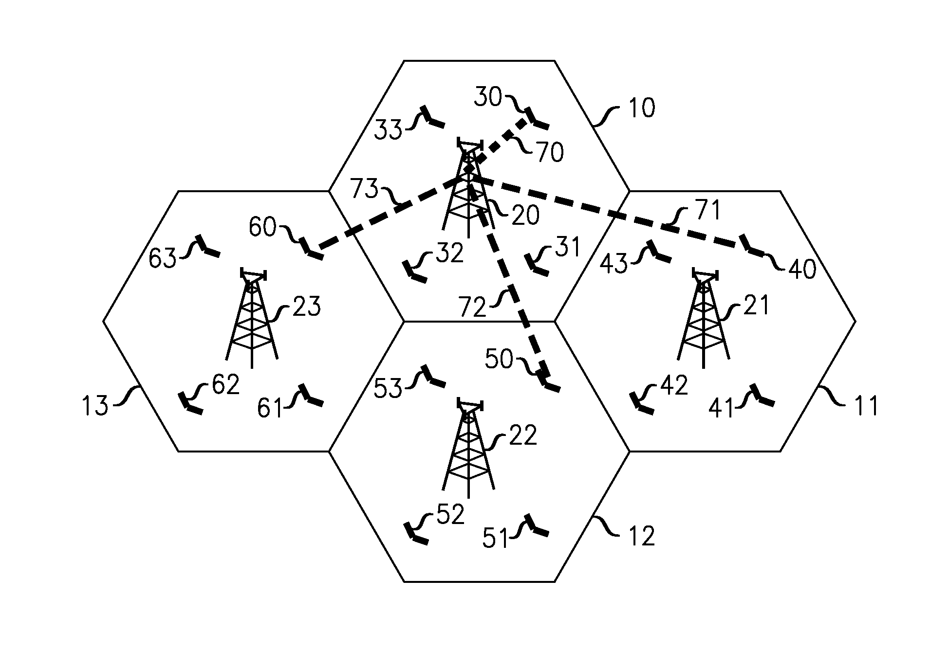Wireless Communication with Suppression of Inter-Cell Interference in Large-Scale Antenna Systems