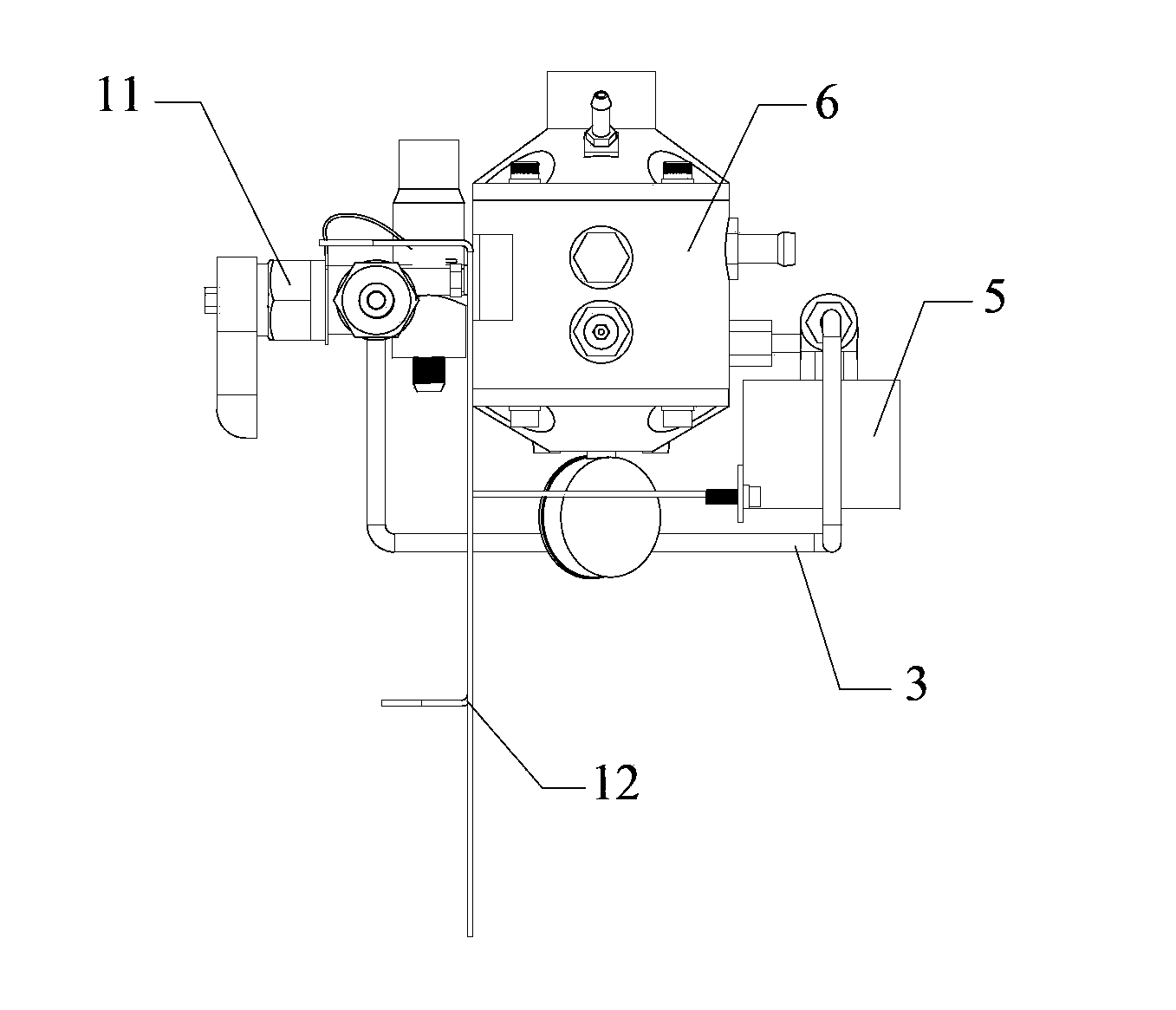 Support system applicable to CNG system of Santana automobile