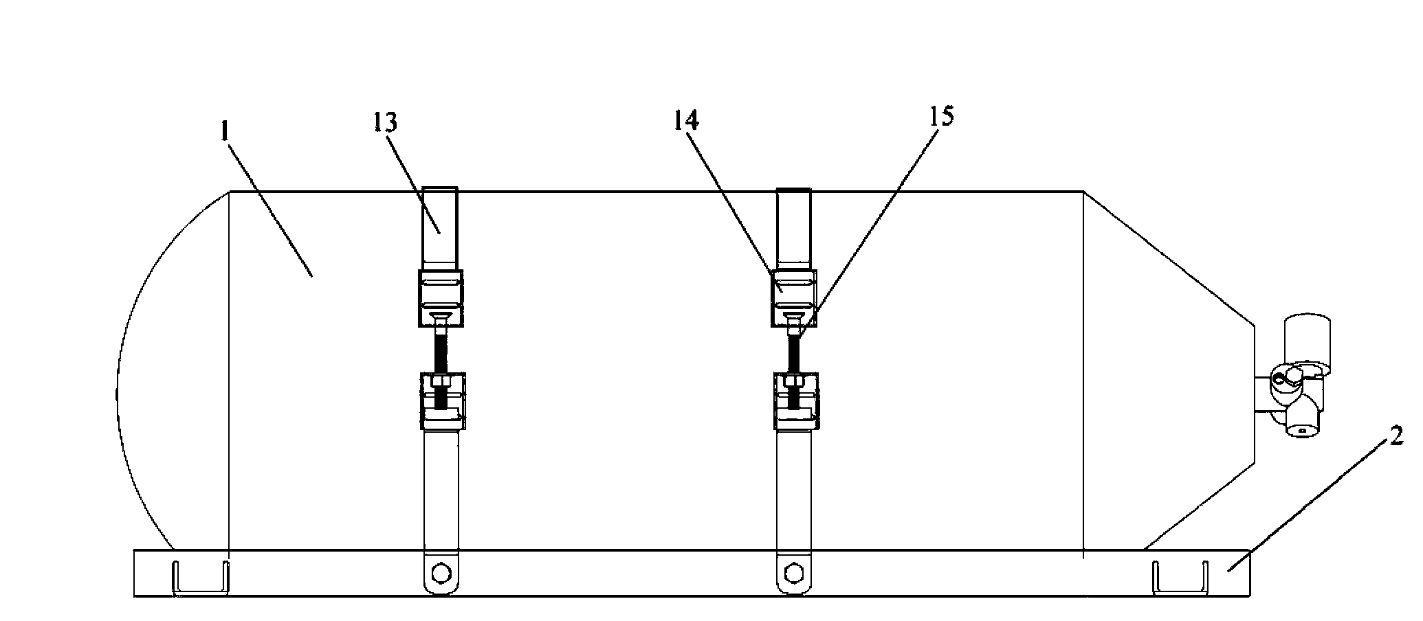 Support system applicable to CNG system of Santana automobile