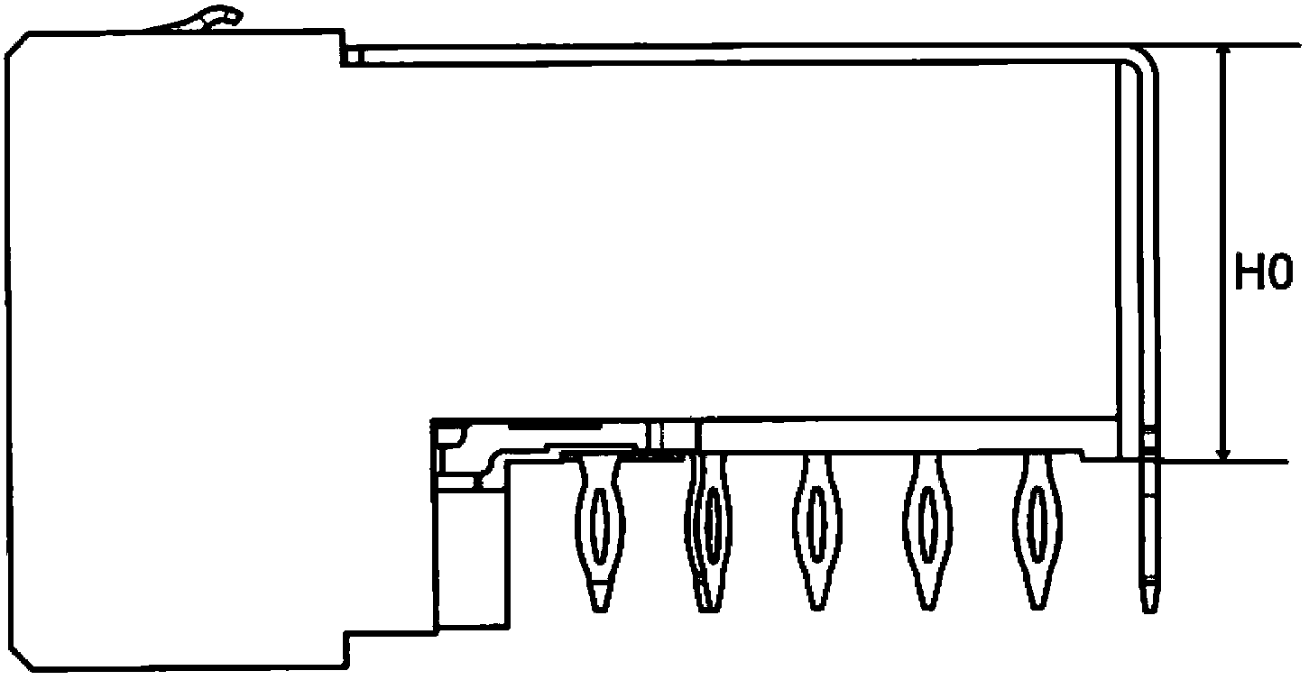 Electric connector and method for installing same on substrate