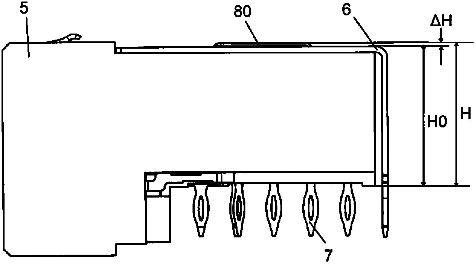 Electric connector and method for installing same on substrate