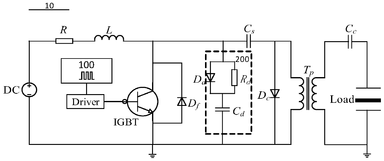 Sterilization device based on microsecond high-voltage pulse power supply