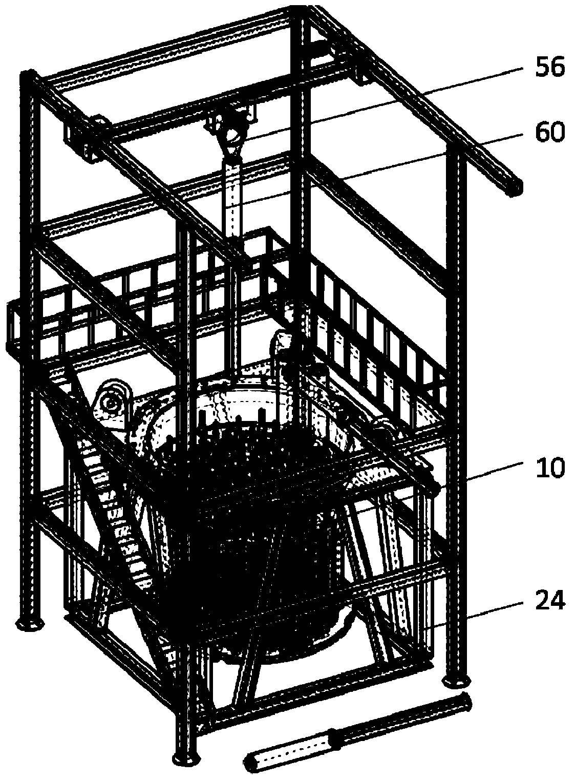 Nuclear power station upper-part in-reactor component mounting method