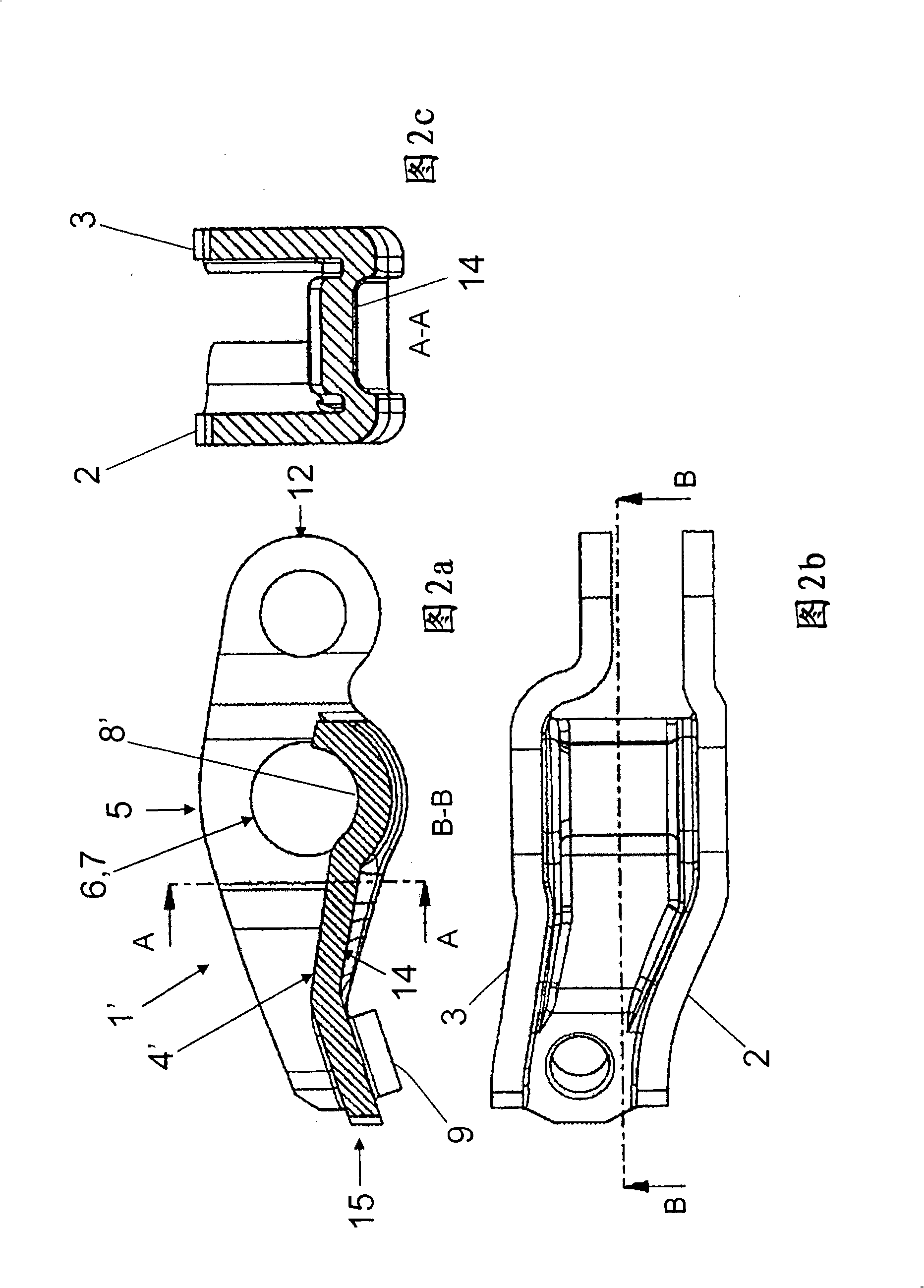 Rocker of internal combustion valve mechanism