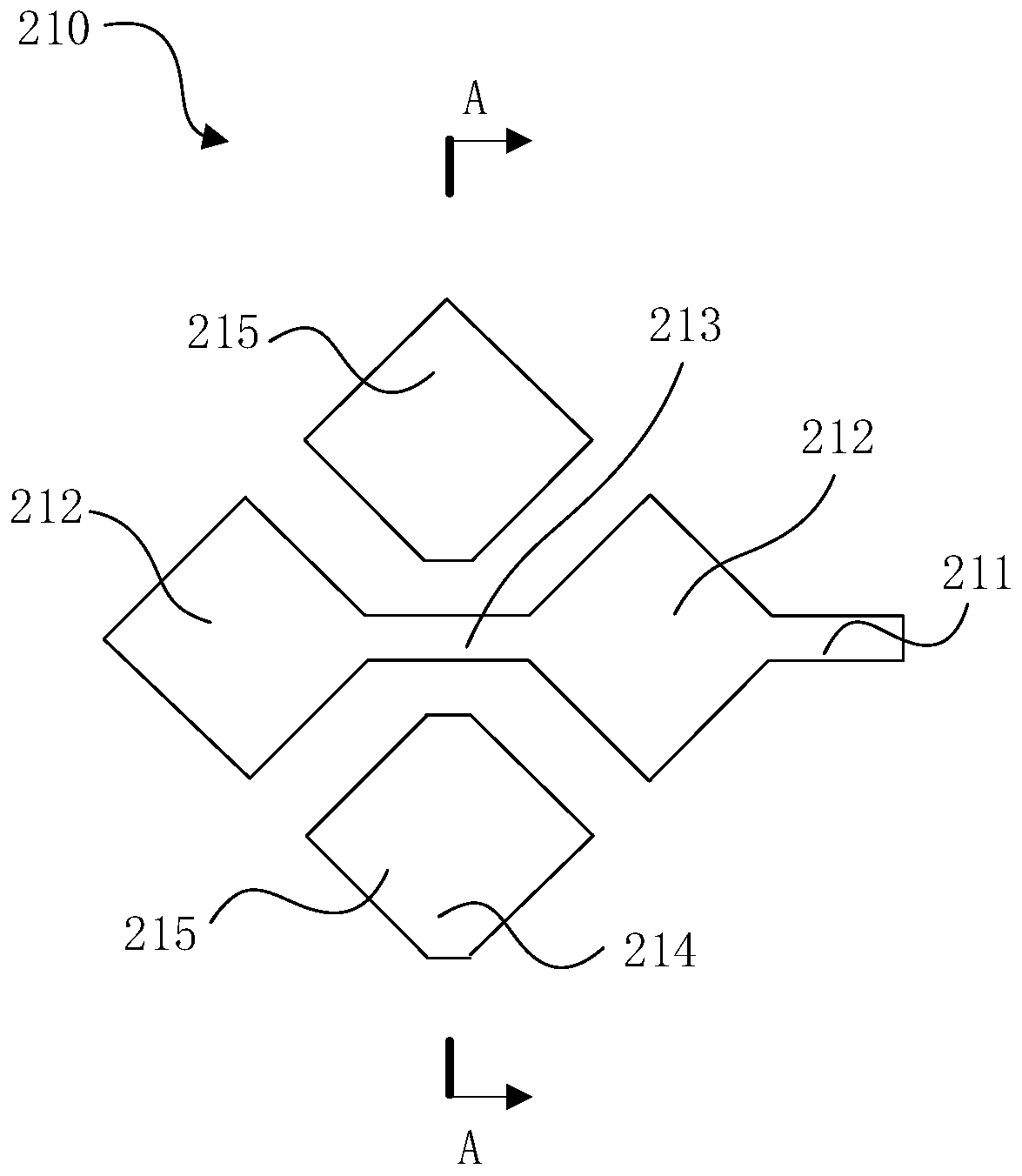 Bridge type touch electrode, manufacturing method thereof and touch screen