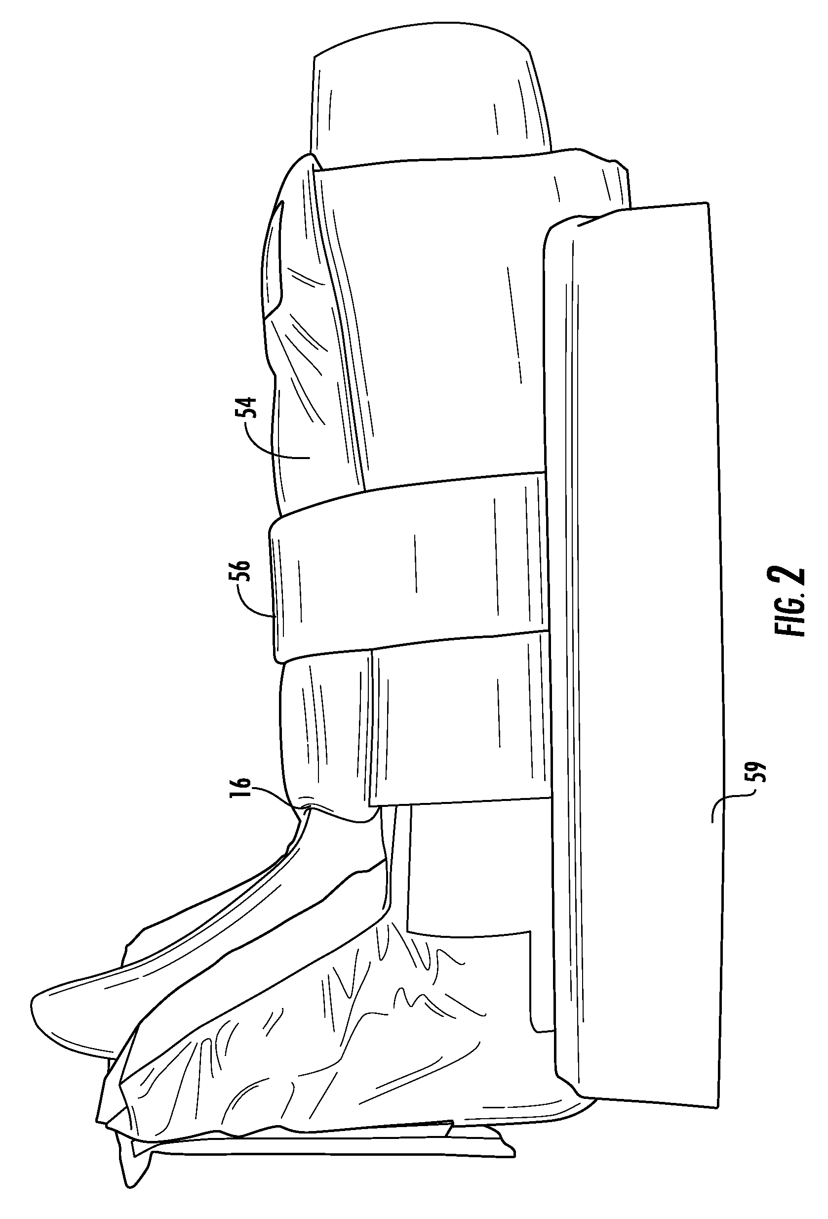 Compression device in combination with lower limb protection