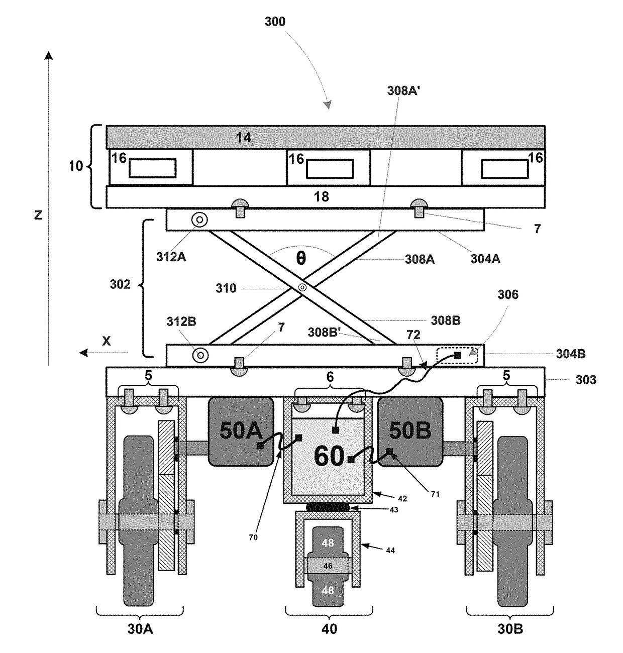 Driven load-bearing system