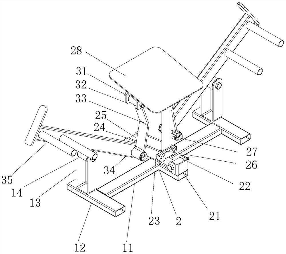 Postpartum pelvic floor muscle medical recovery equipment linked with legs