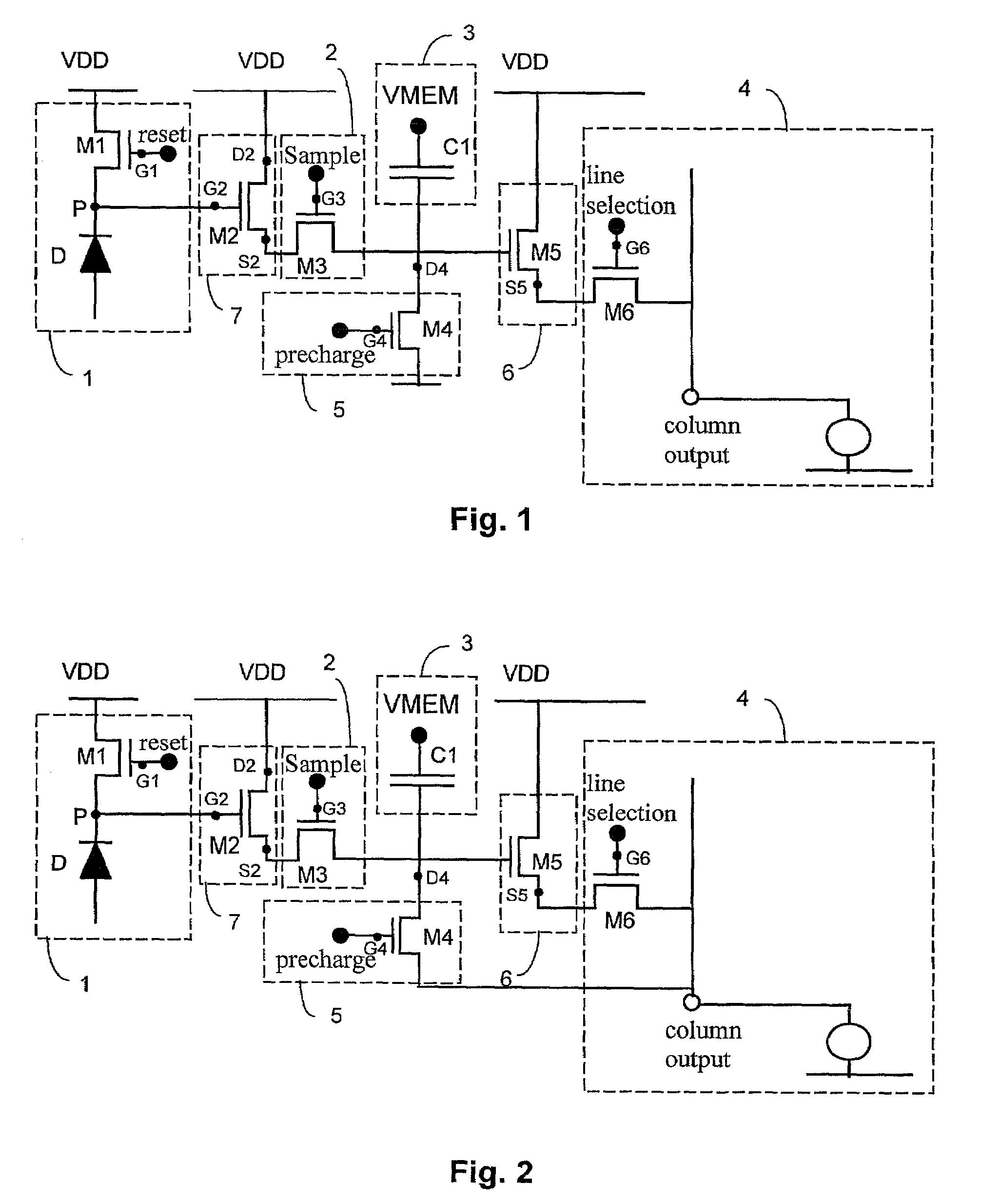 Method to adjust the signal level of an active pixel and corresponding active pixel