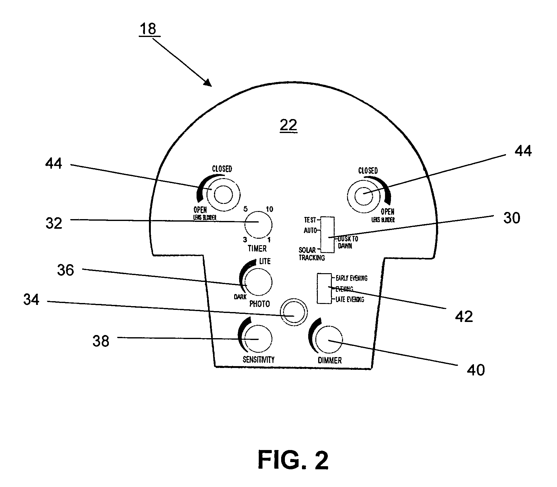 Nighttime-controlled lighting system