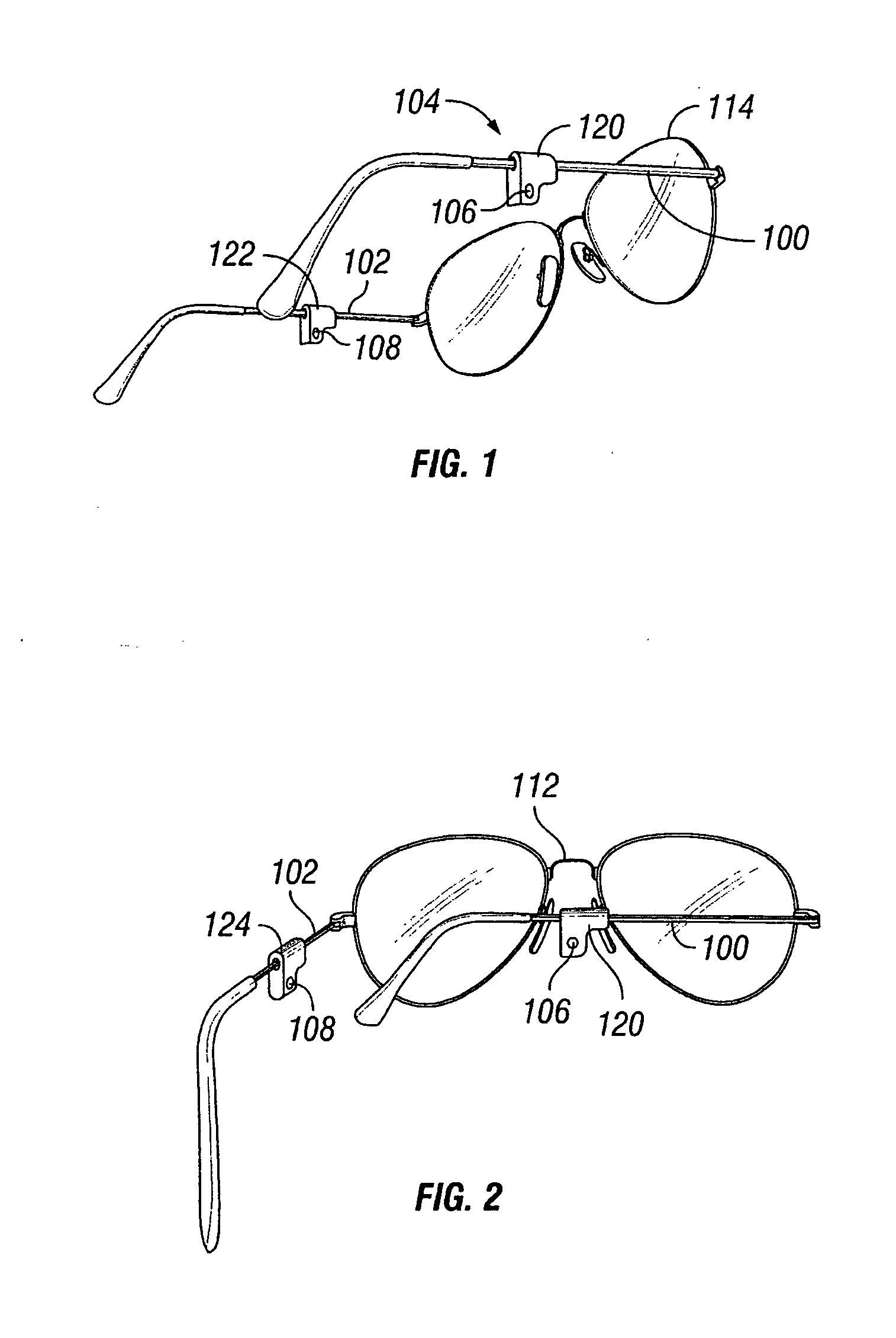 Removable eyeglasses clasp