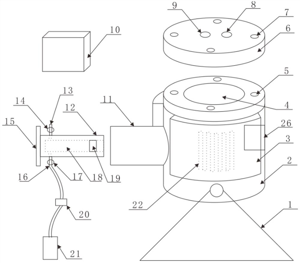 Drilling fluid dynamic damage evaluation instrument based on glass core