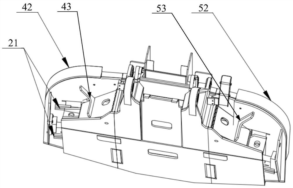 Telescopic shovel plate mechanism and heading machine