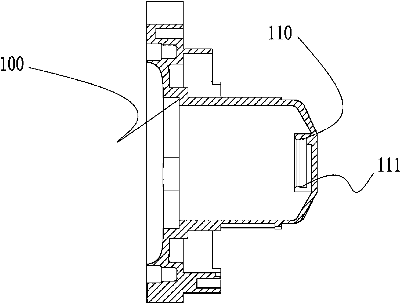 Motor bearing lubricating structure and motor for wet operating pump