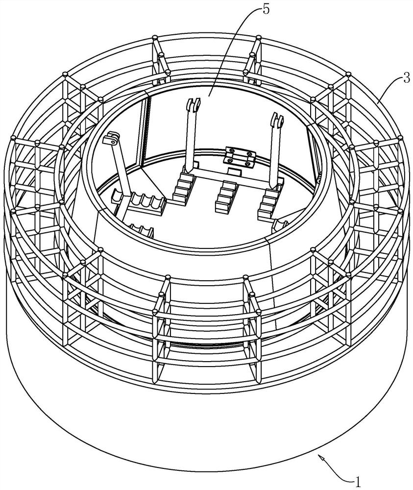 Open caisson structure applied to narrow zone and construction method of open caisson structure