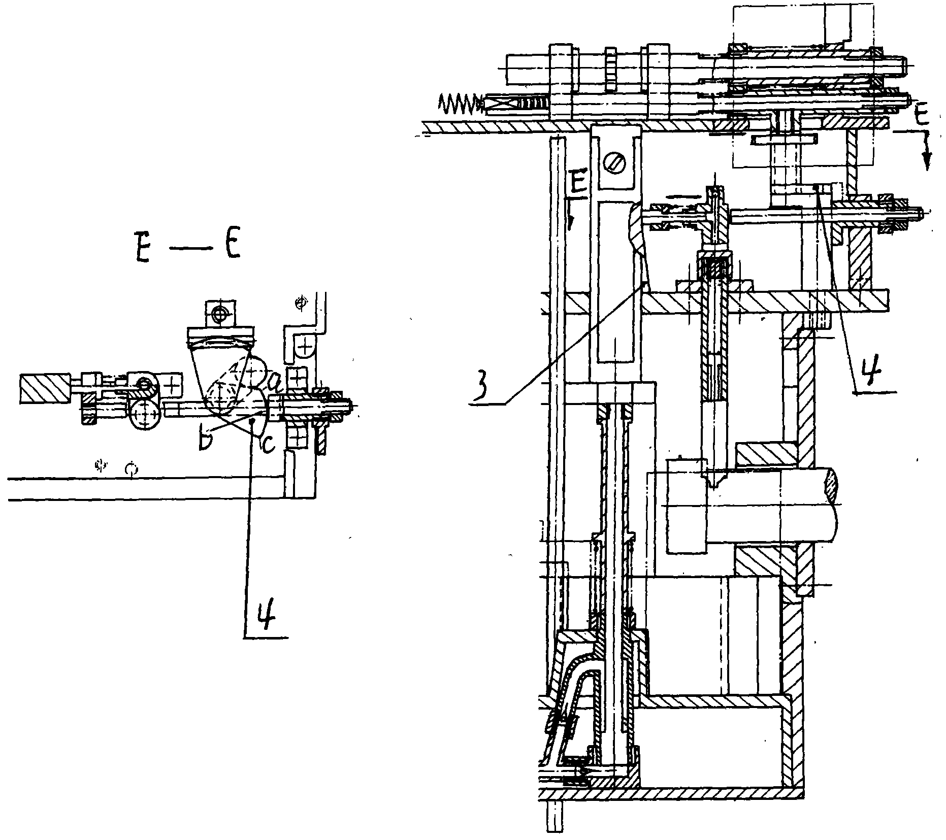 Water spraying cooling system of piston reciprocating internal combustion engine