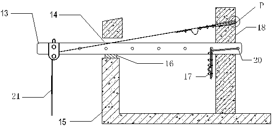 Lifting basket girder end fixing method