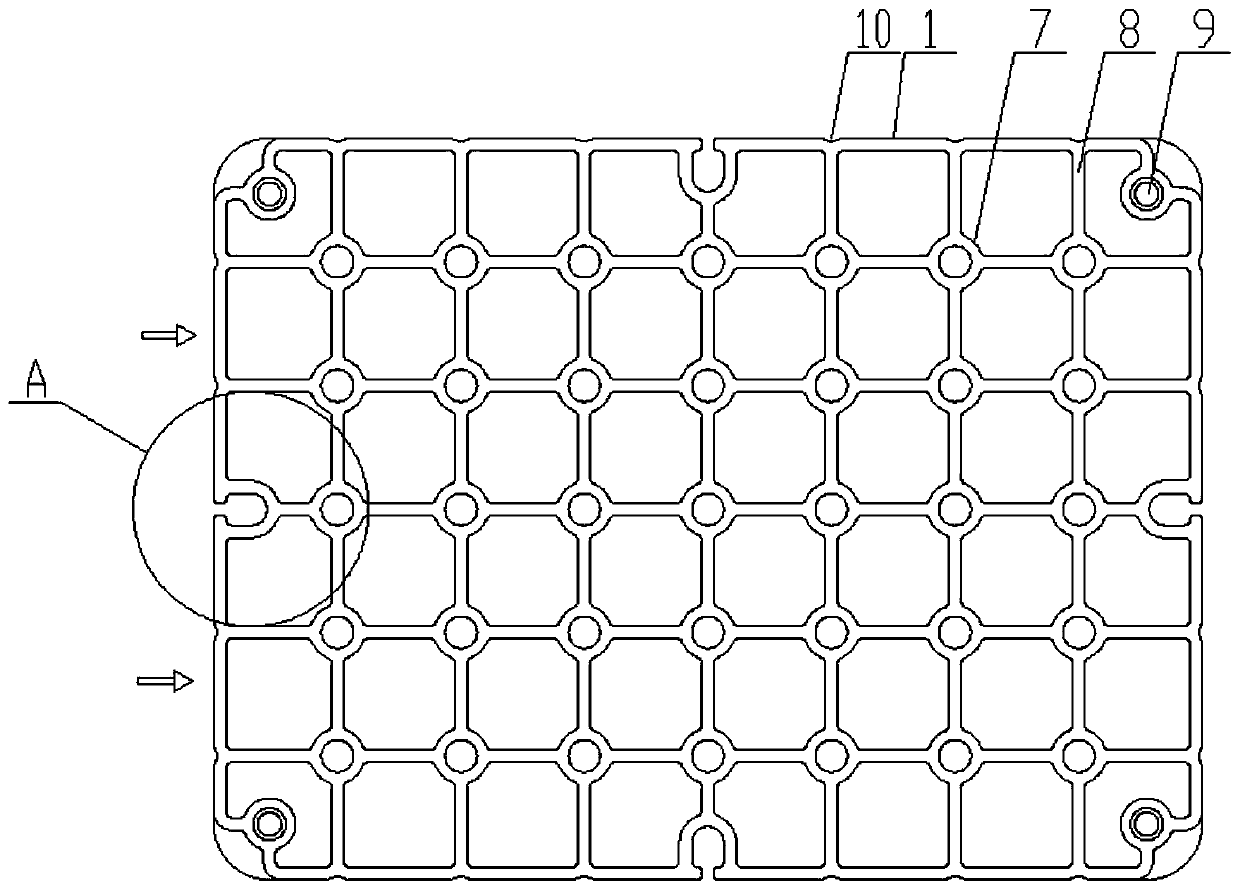 Heat treatment chassis tooling structure