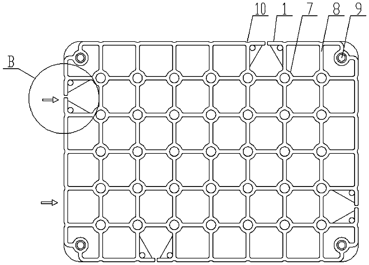 Heat treatment chassis tooling structure