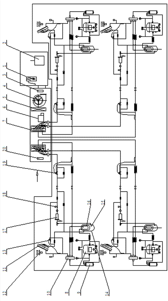 Full fresh air heat pump type constant temperature and constant humidity air conditioning system