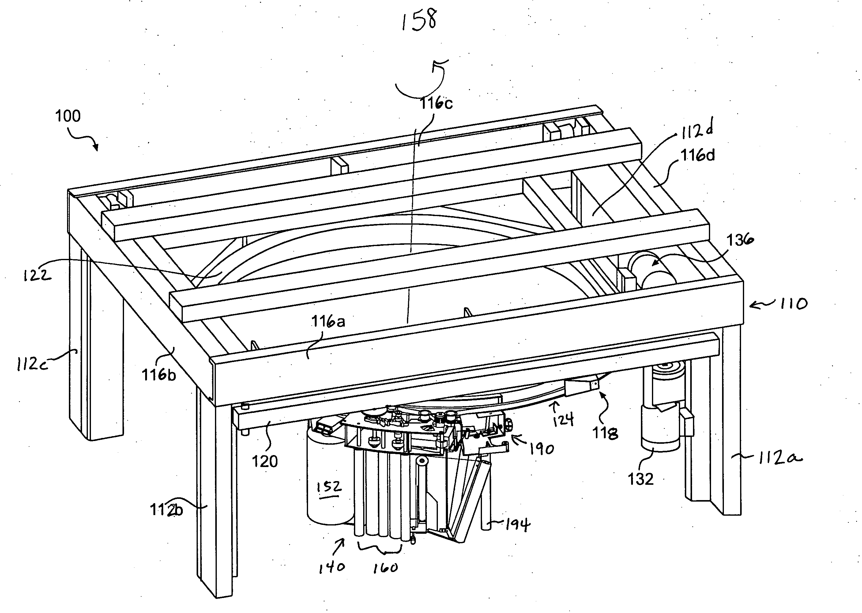 Ring wrapping apparatus including metered pre-stretch film delivery assembly