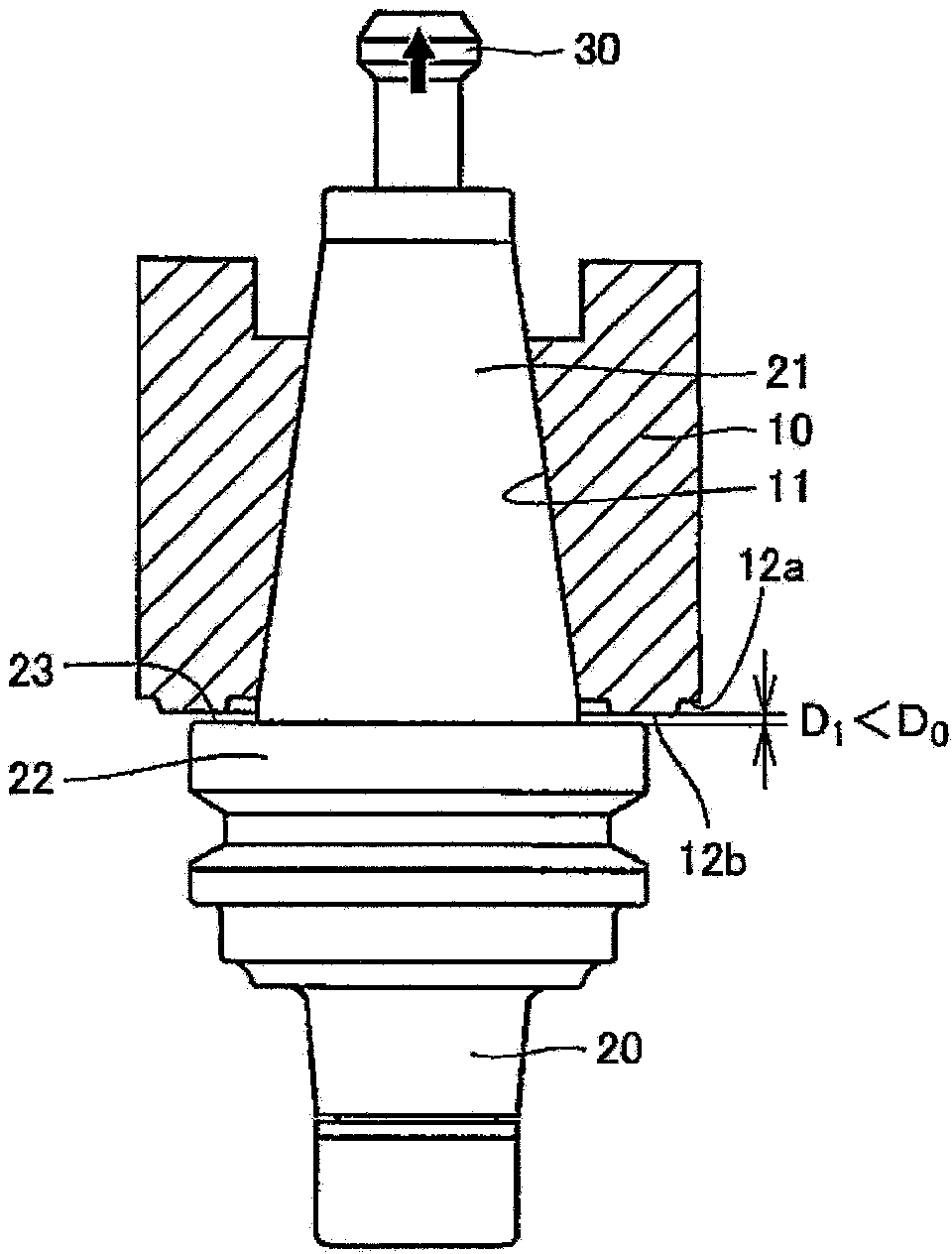 Tool holder and tool holder attachment structure