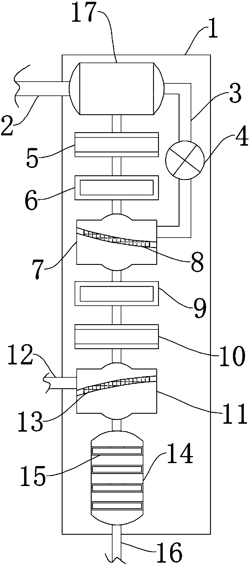 Filtering device for water intake pipe of water purifier
