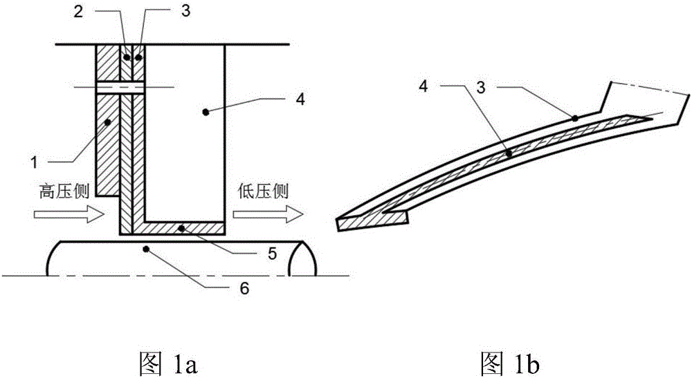 Non-contact fingertip sealing device with fin