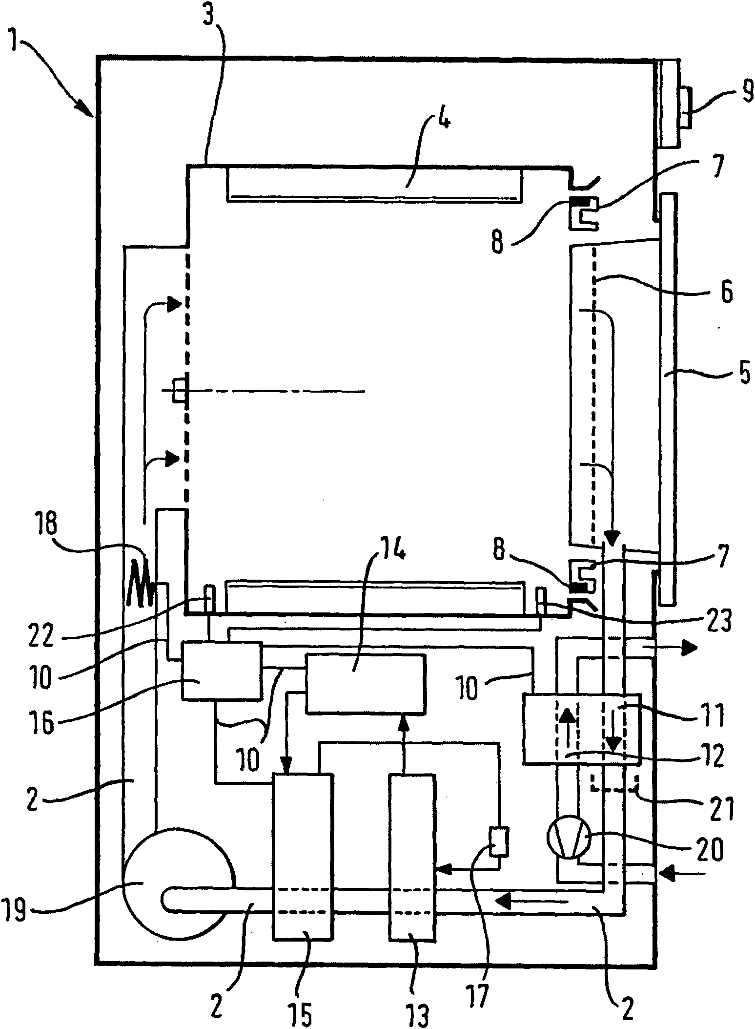 Method for operating a condenser tumble-dryer comprising a thermal pump and a condenser tumble dryer that is suitable for said method
