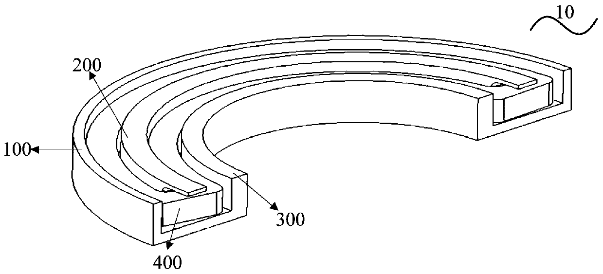 Half-open type thrust magnetic levitation bearing