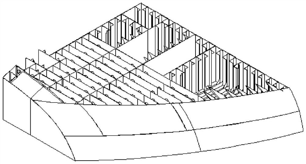 Pre-assembly construction and turnover hoisting method for rudder horn block of large ship
