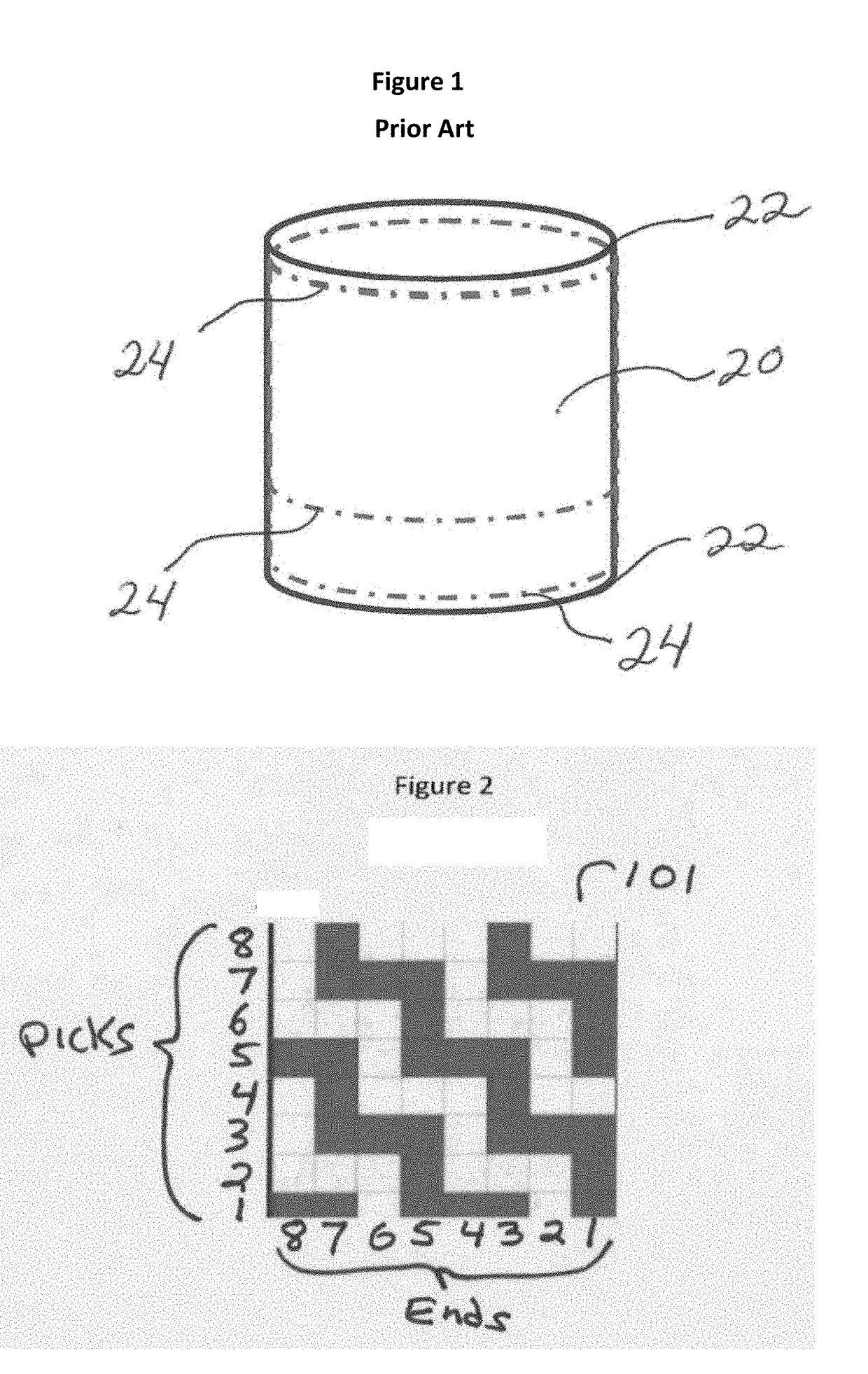 Integrally woven or knitted textile with pouch and methods of making the same